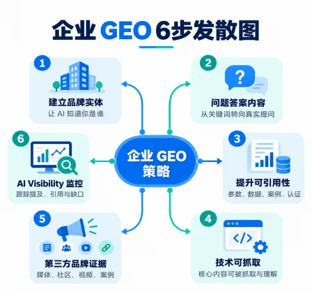 企业GEO 6步发散图