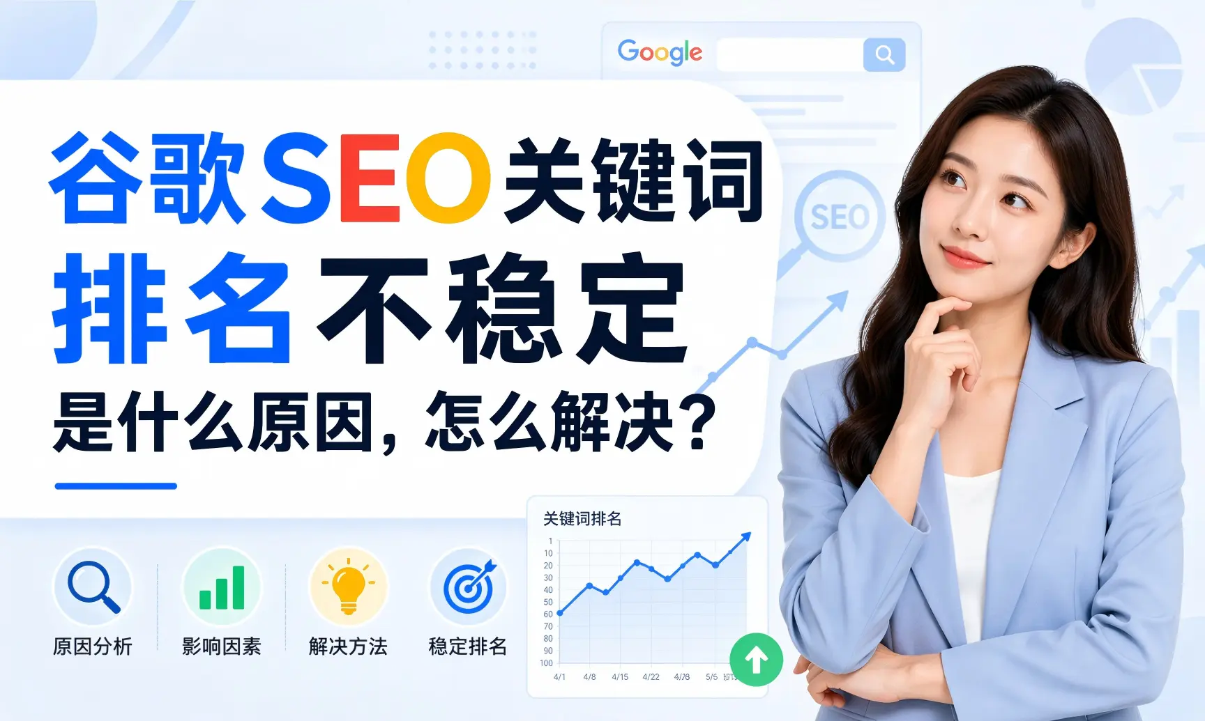 谷歌SEO关键词排名不稳定是什么原因，怎么解决？