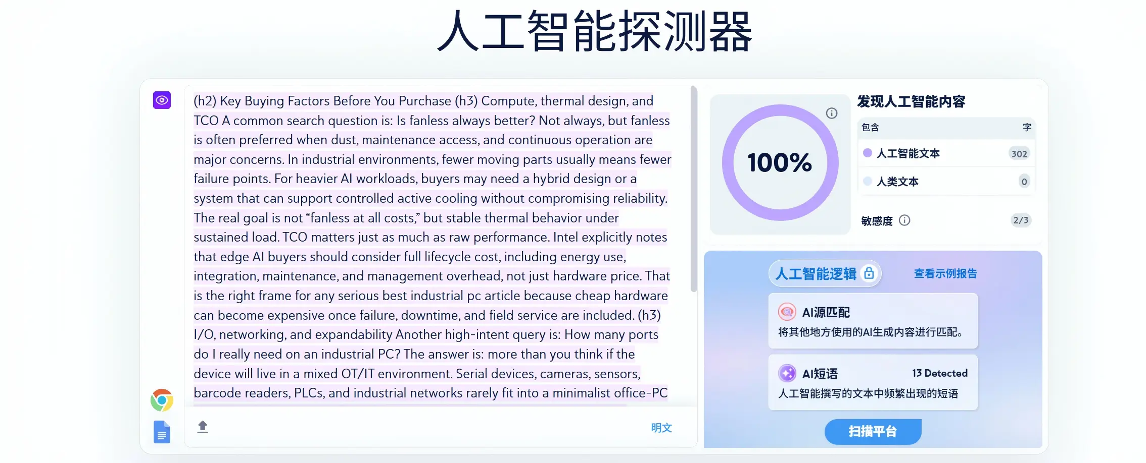页面AI检测率高，会影响独立站SEO吗？