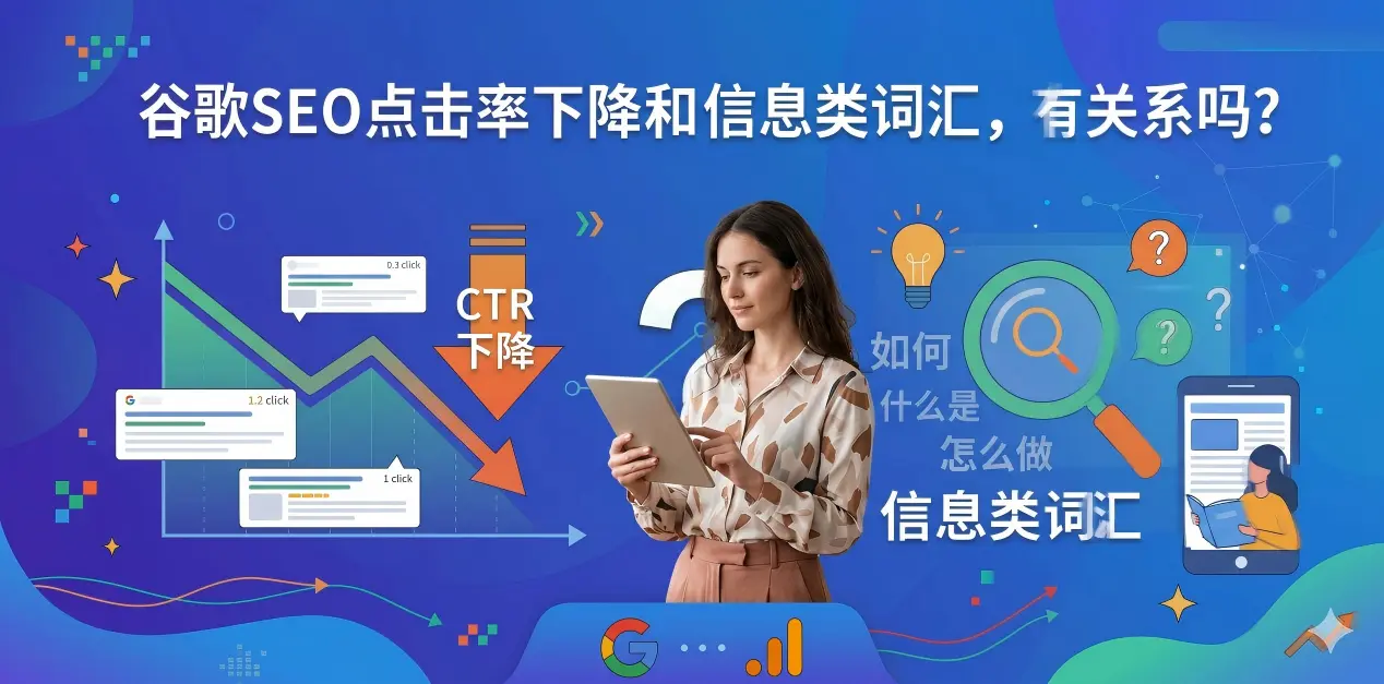 谷歌SEO点击率下降和信息类词汇，有关系吗？